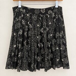 Gap Geometric Dot Pleated Mini Skirt Size 12 Chiffon Layered Lined School Girl